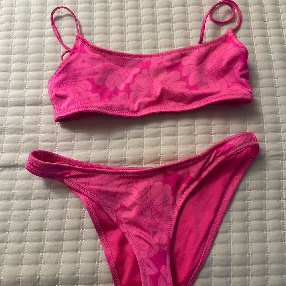 Pink Floral Bikini Set